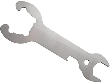 LevelGri Gasflaschenschlüssel/Gasreglerschlüssel ideal für den Gasgrill, Wohnmobil, Wohnwagen, Camper und zum Camping (Edelstahl - 3mm)
