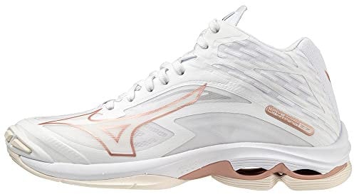 Mizuno Wave Lightning Z7 Mid, Scarpe da Pallamano Donna, White Rose Snowwhite, 44.5 EU