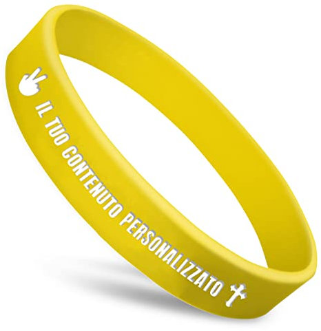 braccialetti silicone personalizzabili bracciali fluorescenti per feste braccialetto semiperdo bambini-giallo