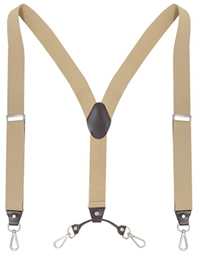 Ausukler Hosenträger Herren Extra Stark 3,5cm Breit mit Schwenkhaken Heavy Duty Men Braces Schwarz