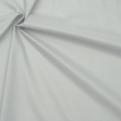 STOFFKONTOR 100% Baumwollstoff Voile Silky Touch - Meterware, Farbe Hell-Grau - Öko-Tex Standard 100 - zum Nähen von Blusen, Shirts, Tuniken, Kleidern, Röcken uvm.