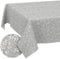 Stoff Tischdecke Tischwäsche Textil Tischtuch Baumwolle Polyester Gewebe abwaschbar pflegeleicht, in rund oval eckig Violen Grau 180x120cm Schnittkante