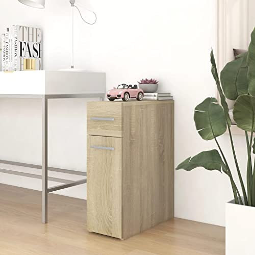 BUKSCYJS KüChenschräNke Einzeln,Buffetschrank Mit TüRenapothekerschrank Sonoma-Eiche 20x45,5x60 cm Holzwerkstoffgeeignet FüR Schlafzimmer, GäRten, Kleine RäUme, Spielzimmer