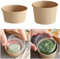 HOT BARGAINS 200 X 4oz Kraft Paper Sauce Pots with Lids Small Pots Round Container with Airtight Clear Lids for Ketchup, Chutney, Dips and Sauces (120ml) (4, Round, 200, KT - 2OZ)
