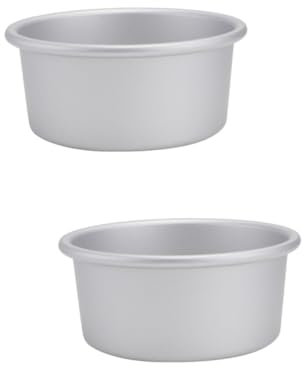 MAGICLULU 2pcs Anodized Aluminum Cake Pan Round Removable Bottom Easy Clean Bake Multiple Layers
