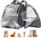 Pawaboo Katzenrucksack, Hunderucksack für Hunde Katzen Welpen mit Faltbar Netzfenster, Haustier Rucksack Sonnenschutz Haustier Tragetasche Hundetasche mit Luftpolsterfolie - Schwarz, Bis 10 KG
