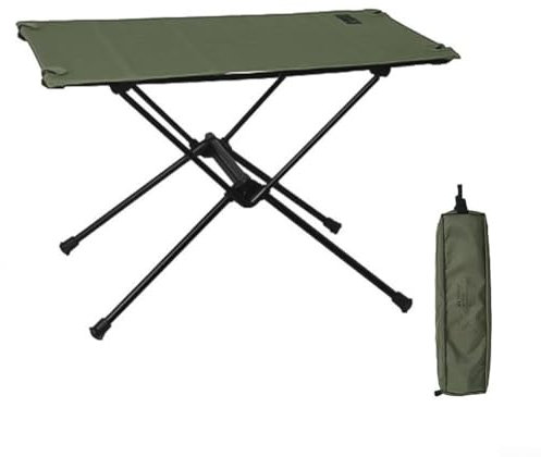 Zoegneer Table de camping portable ultra légère pliable en alliage d'aluminium pour barbecue et pique-nique Vert