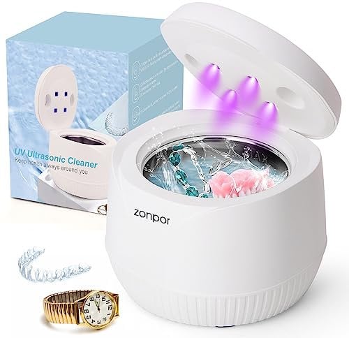 ANIREPUR Ultraschallreinigungsgerät, UV Ultraschallreiniger für Dental Pod, Zahnersatz, Aligner, Retainer, Whitening Trays, Zahnschiene