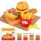 Doxiru Nadelfilz-Set, 3 Stück, Fast-Food-Nadelfilz-Anfänger-Kit inklusive grundlegenden Nadelfilzwerkzeugen (evtl. nicht in deutscher Sprache), Nadelfilz-Bastelset für DIY-Heimdekoration