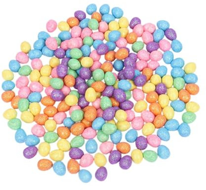 Oshhni 100x Mini Ostereier Künstliche Vogeleier Schaum Ostereier Kleine Glitzer Eier zum Selbermachen