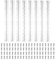 PATIKIL 12x1.2 Inch Piano Hinge,8 Pcs 304 Stainless Steel Continuous Hinge with Holes for Piano Gate Door Wooden Storage Box Cabinet Boat,Silver
