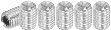 PATIKIL 30 Stück Madenschraube M8 x 12mm, 304 Edelstahl Madenschrauben Set für Türklinken Halterung Möbel Lampen Wasserhahn Reparaturen, Silber Innensechskant Gewindestifte Schrauben Set