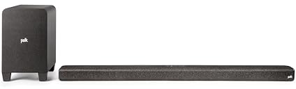 Polk Audio Signa S4D Dolby Atmos 3.1.2 Soundbar System (Exklusives Online-Finish), kabelloser Subwoofer, Exklusive VoiceAdjust & BassAdjust-Technologie, Bluetooth, HDMI eARC, unterstützt 8K, 4K
