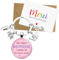 Cadeau Maîtresse Porte-clés Maîtresse Double Face avec Carte de Remerciement et Enveloppe Cadeau de Fin d'année Scolaire Maternelle Noël
