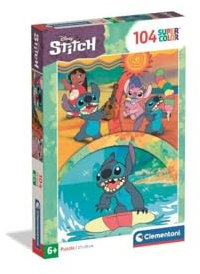Clementoni Puzzle 104 pieces Disney Stitch, Puzzle for Kids 6+ Years, Made in Italy, 25042