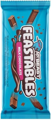 Milk Chocolate - 1 pièce - Barre de chocolat au lait - Dégustation gourmande et intense - Super idée de cadeau, fêtes, anniversaire - Compatible avec Feastables - 60g