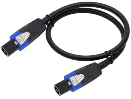 1M-10M Speaker Cable 12AWG Patch Cords - Speakon to Speakon Professional Cables Black Neutrik NL4FX (NL4FC) 12 Gauge Wire(Blu,9m)