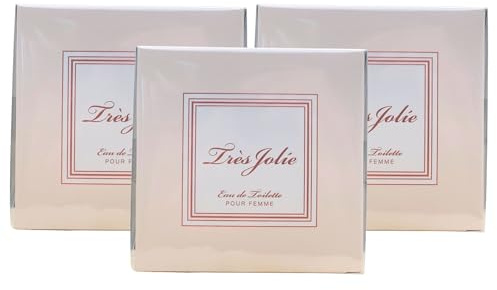 Eau De Toilette Donna TRÈS JOLIE, Fragranza Femminile Dalle Note Romantiche, Dall’Agrumato Alle Note Della Fragola e Il Gelsomino Rosa 100ml (3 Unità)