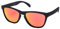 Ciffre EL-Sunprotect® Sonnenbrille Polarisierte Linsen Retro Vintage Style Nerd Look Stil Unisex Brille - Schwarz Feuer Verspiegelt Orange