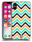 Head Case Designs Blaugrün Und Orange Neon Zigzag Soft Gel Handyhülle Hülle kompatibel mit Apple iPhone X/iPhone XS