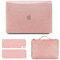 Anban Kompatibel mit MacBook Air 13 Zoll Hülle 2021 2020 2019 2018 Release A2337 M1 A2179 A1932 Touch ID, Glitzer Glatt Laptop Schutzhülle & Sparkle Laptop Sleeve & Tastatur Cover, Rose Gold
