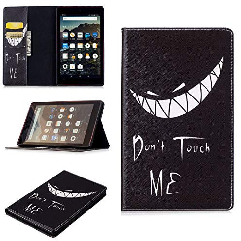 SATURCASE - Funda para Amazon Fire HD 8 (7ª y 8ª generación), diseño de piel sintética, con ranuras para tarjetas, funda protectora para Amazon Fire HD 8 (2017 y 2018, 7ª y 8ª generación) BFP-8