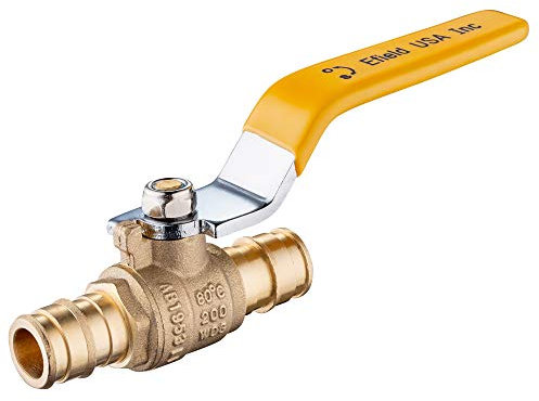 10 Stück 3/10.2 cm Messing Kugelhahn für Pex-A Rohr, F1960 Ausdehnungstyp nur für Pex-A Rohr, gelber Füllstand, UPC-zertifiziert