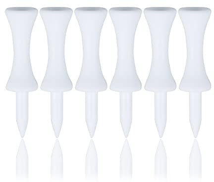 Zivisk White Golf Tees Plastic 51MM Castle Golf Tees 2 inch 100 Count