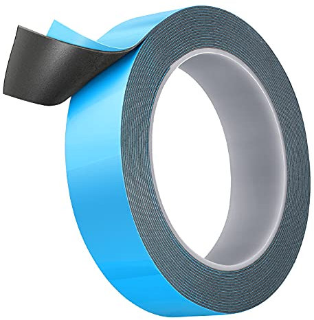 STOBOK Doppelseitiges Klebeband, Montageband Klebebänder, Klebend Montage Klebestreifen Wasserdichte Schaumband für LED Streifen Leuchten, Auto, Haus, Outdoor, Büro-, 5M x 26MM