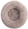 Hundebett warm und weich Plüsch Haustier Kissen für kleine große Hunde Haus Katze Beruhigungsbett Waschbar Haustier Sofa Kissen Katze Schlafsack Durchmesser 100cm Khaki