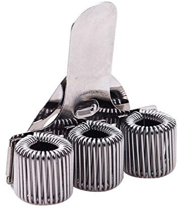 N-K Pulabo Porte-stylo en métal à triple trou avec clip de poche pour bloc-notes et porte-bloc avec ressort Compatible avec presque toutes les tailles de stylo Confortable et écologique