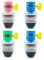 HLIWS Mehrschichtiger Feinfilter Wasserhahnfilter- 4 Stück Aktivkohle Spritzfest runder Wasserhahn Filter,für Küche Home Badezimmer(2 blau,1 grün,1 rosa)