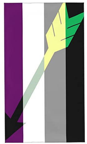 Ace ARO Combo Flag by Pride-Flags Handtuch 27,5 x 16 Zoll Saugfähiges Handtuch Superfeine Faser Badezimmer Waschlappen