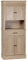 HOMCOM Alacena de Cocina Aparador de Comedor Mueble Auxiliar para Microondas con 4 Puertas 1 Cajón y Estante Abierto para Salón 74x39,5x183 cm Roble