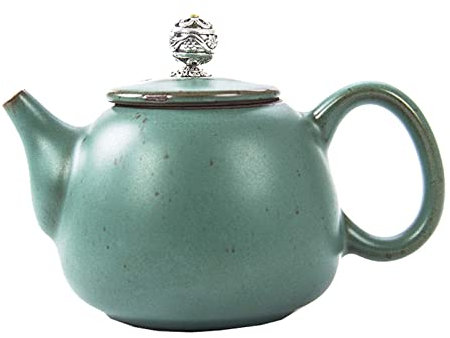 ZEALMAX Tetera de cerámica clásica de estilo antiguo, juego de té de cerámica creativa, exquisita tetera pastoral