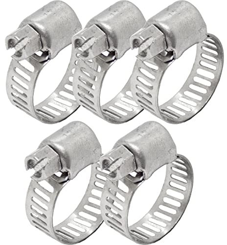 Lumonic 5x 13-19mm Schlauchschelle Edelstahl V4A 304 I einstellbare Schlauchschellen zum Schrauben I für Rohre Schläuche Waschmaschine KFZ Auto Haus G
