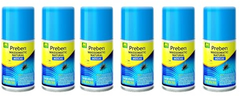 Peyca Inseciticida Natural para Moscas Massomatic 250ml Pack 6 Unidades, Gran Efecto de volteo, Listo para su Uso - Preben