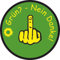 U24 Aufkleber Grün? - Nein Danke! Stinkefinger Autoaufkleber Sticker 9 x 9 cm Konturschnitt