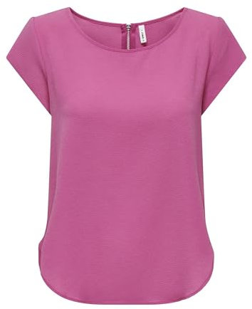 ONLY Damen Onlvic S/S Solid Top Noos Ptm, Raspberry Rose, 42