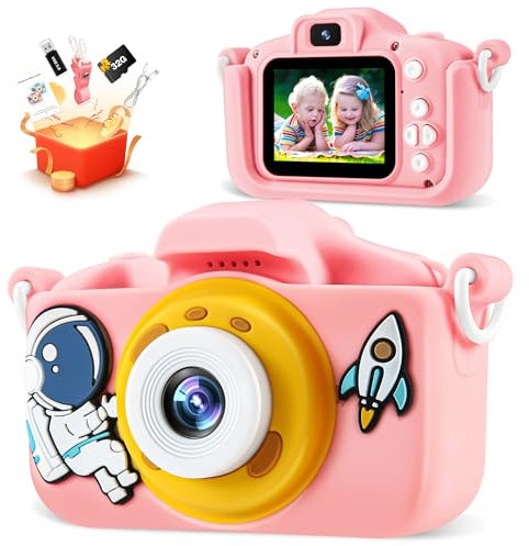 Bistfy Kids Camera for Girls & Boys - 40MP Dual Lens, 1080P Video, 2.1 IPS Screen, 32GB SD Card - Age 3-12