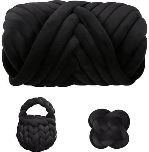 Dicke Wolle Garn 500g,Chunky XXL Wolle zum Handstricke,Sperrige Textilgarn zum häkeln für körbe,Decke, Kissen, Rucksack,Haustierkorb