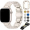 OULUOQI für Apple Watch Armband 40mm 41mm 38mm 42mm 45mm 44mm 49mm Damen Herren, Business Metall Edelstahl Armbänder Kompatibel mit iWatch Series 9 8 7 6 5 4 3 2 1 SE Ultra Ultra2