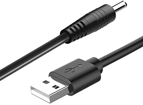 iTechCover USB Cable Charging Cord/Charger Power Lead Wire Compatible with Omeril LD070 Head Torch/Black / (1m / 3.3ft) / (22AWG) 5V 2A