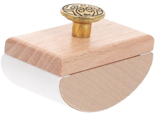 Tofficu Portable Wooden Rocker Blotter Ink Absorbing Tool for Fountain Pen Quick Drying Ergonomic Design 2X1.3X1 Inches for Office School Calligraphy