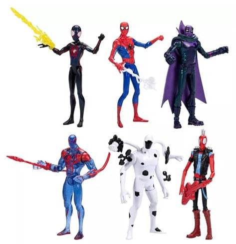 Marvel Spider-Man Across The SpiderVerse 15,2 cm Ultimate Showdown Figure Confezione da 6