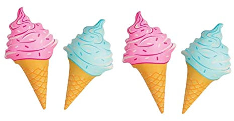 Vaguelly 4 Uds Helado Inflable Flotador De Natación En La Playa Suministros De Piscina Flotadores para Piscina Conos De Helado Inflables Helado Inflable De PVC Novela Helado Inflable