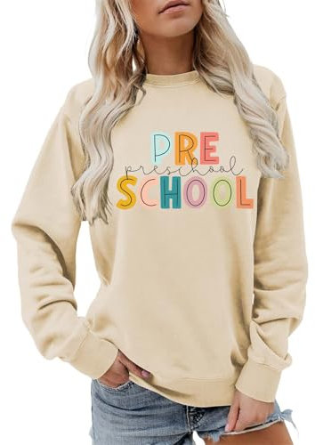 AMDOLE Sweat à capuche pour femme Motif vêtements de rentrée scolaire, rose vif, XL