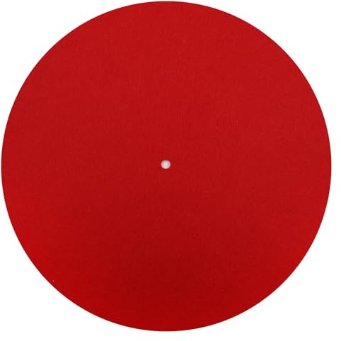 3mm Turntable Mat 12 Inch Slipmat Anti-Static for Viny Record Player High-Fidelity Audiophile Acoustic Sound Support (Red)