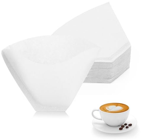 #4 Kegelförmiger Kaffeefilter, Abeillo 100 Stück Einweg Kaffeefilterpapier, Kaffeefilter Größe 4, Kaffee Filtertüten, Coffee Papierfilter, Filtertüten für Handfilter, Kaffeefilter aus Stoff (Weiß)
