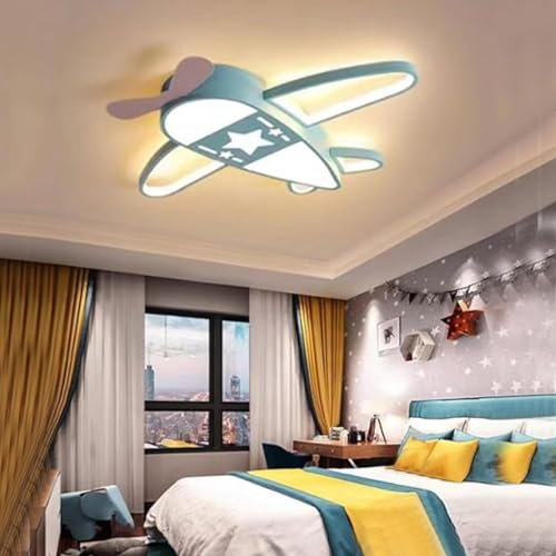 BOKALAKA Aeroplane Deckenleuchte,Ceiling Lightm,Boy's lampe schlafzimmer Three colors Deckenlampe Schlafzimmer,Deckenleuchte schlafzimmer, Ceiling Lightm,Boy's lampe schlafzimmer